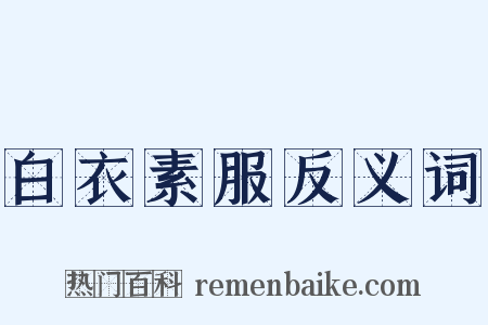 白衣素服反义词是什么意思的图片